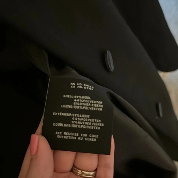 Cole Haan womens Double Face Wool Button-up Coat With Convertible Collar NWT - Picture 4 of 11